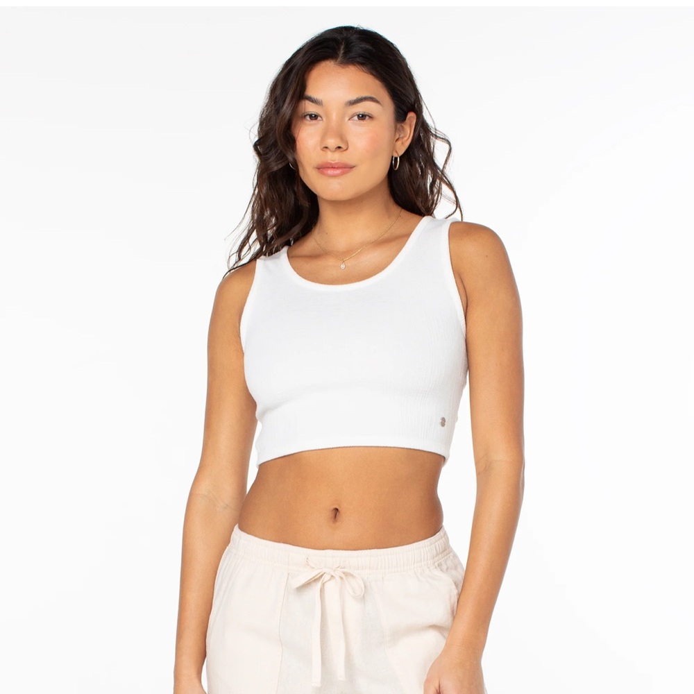 Roxy Off-White Textured Tank Top - Picture 5 of 8